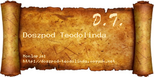 Doszpod Teodolinda névjegykártya